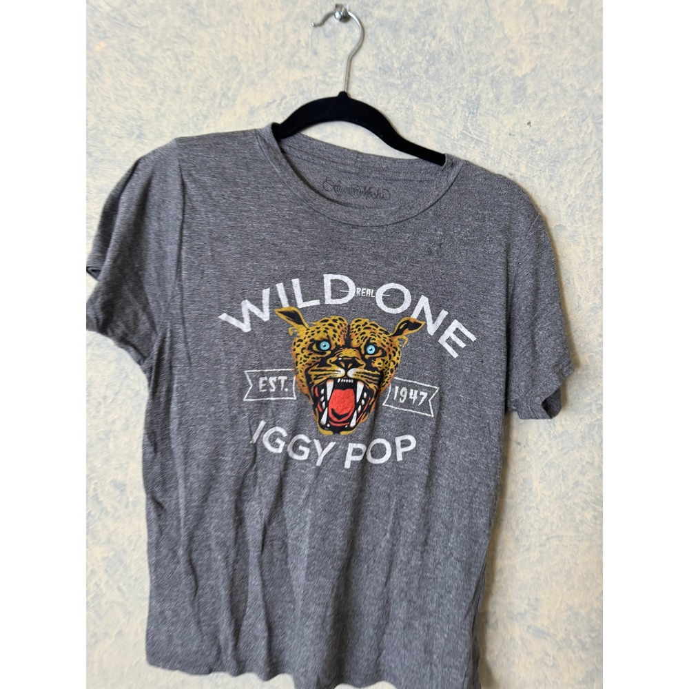 Lauren Moshi Iggy Pop T-Shirt Women Medium Gray